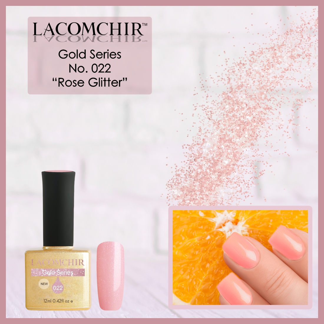 Επαγγελματικό ημιμόνιμο βερνίκι νυχιών Lacomchir Premium Gold Series