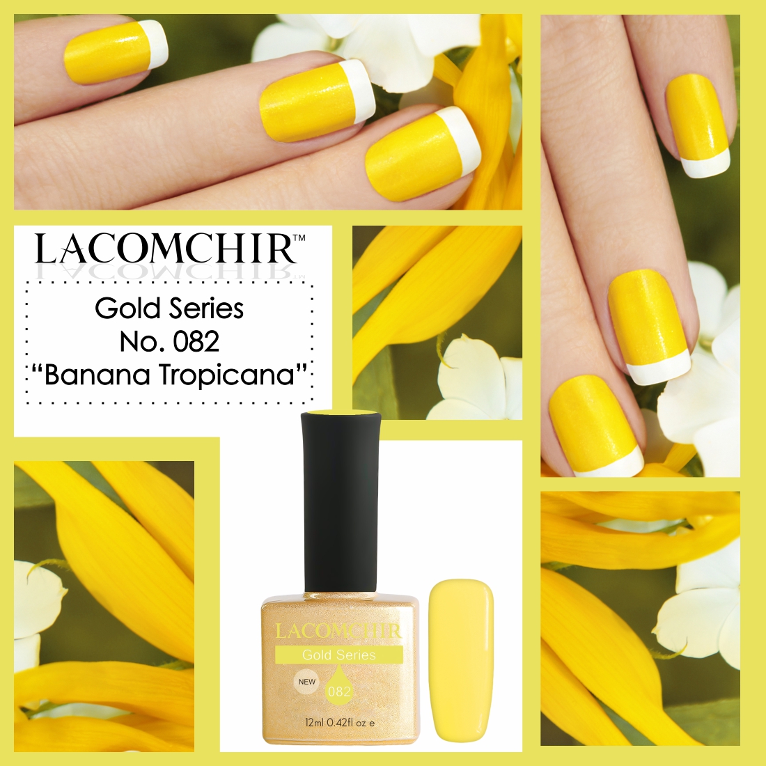 Επαγγελματικό ημιμόνιμο βερνίκι νυχιών Lacomchir Premium Gold Series