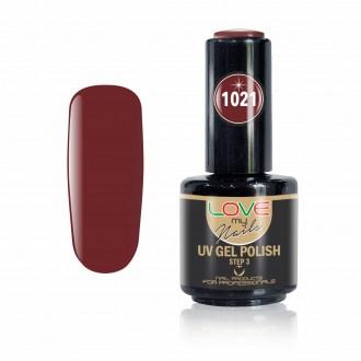 Love My Nails Ημιμόνιμο Βερνίκι Νυχιών UV/LED 1021 Καφέ Μπορντώ - 16ml - 18003-1021