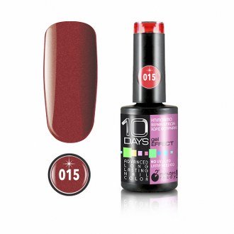 10Days Gel Effect Βερνίκι Νυχιών 015 Κόκκινο σκούρο Glitter - 11ml - 18020-015