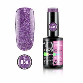 10Days Gel Effect Βερνίκι Νυχιών 036 Μωβ Γκλίτερ - 11ml - 18020-036