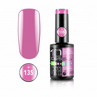 10Days Gel Effect Βερνίκι Νυχιών 135 Ροζ ανοιχτό φωσφοριζέ - 11ml - 18020-135