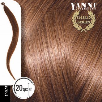 Extensions Κερατίνης Φυσική Τρίχα Νο 7.45 Ξανθό Χάλκινο Μαόνι - 50cm - 21101-745