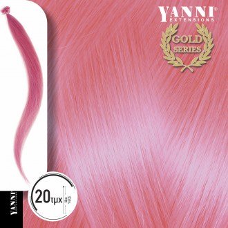 Extensions Κερατίνης Σετ 20 Τούφες Φυσική Τρίχα Ροζ - 50cm - 21101-P