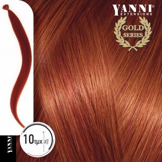 Extensions Κερατίνης Φυσική Τρίχα Νο 7.44 Ξανθό Χάλκινο Ενισχυμένο-50cm 21105-744