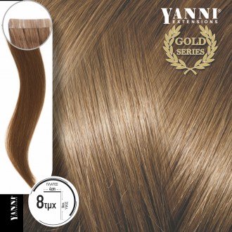 Τρέσα Φυσική Τρίχα Αυτοκόλλητη Νο 8.0 Ξανθό Ανοιχτό - 50cm - 21108-8