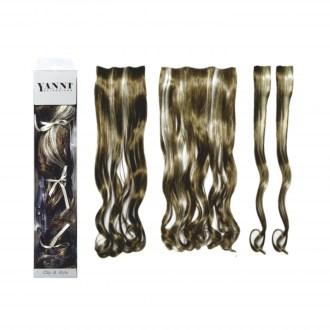 ΣΕΤ Extensions Συνθετική Μπούκλα Ξανθό 2χρωμο 45cm - 21528