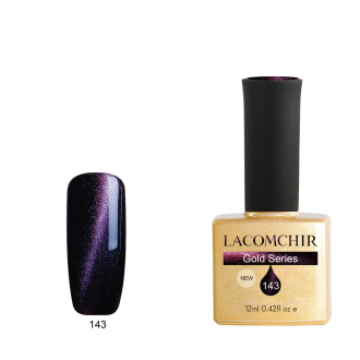 Lacomchir UV - LED Premium Gold 143 Purple Cat Eye - 12ml - 23011-143