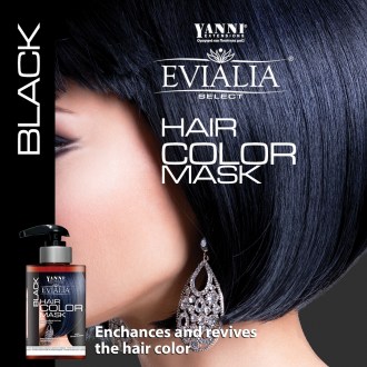 Evialia Χρωμομάσκα Black Με Shea Butter για θρέψη και λάμψη - 300ml - 10070