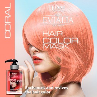 Evialia Χρωμομάσκα Coral Με Shea Butter για θρέψη και λάμψη - 300ml - 10070-8