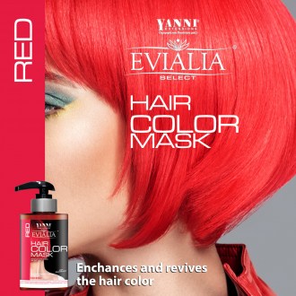Evialia Χρωμομάσκα Red Με Shea Butter για θρέψη και λάμψη - 300ml - 10070-5