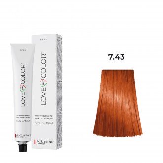 Love Me Color Βαφή μαλλιών 7.43 Ξανθό Χάλκινο Ντορέ-100ml N10000-743