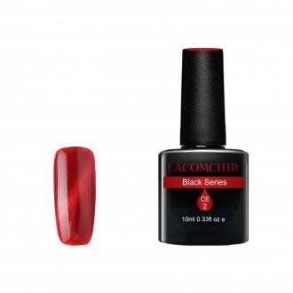 Lacomchir UV/LED Black Series CE002 Red - Cat Eye - 10ml - 23002-CE002