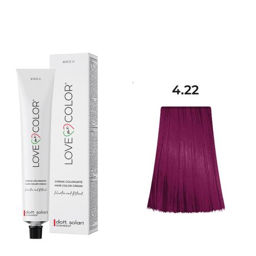 Love Me Color Βαφή μαλλιών 4.22 Καστανό Ιριζέ Έντονο-100ml N10000-422