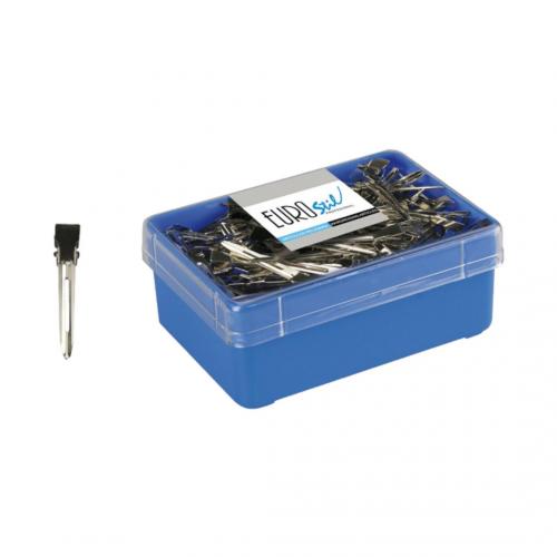 Eurostil Κλιπς Ανοξείδωτα Μονά 4,5cm - 120Τεμ - 20053