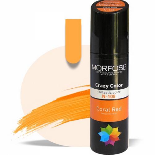 Morfose Hair Crazy Color 108 Coral Red - 150ml - 10019-108