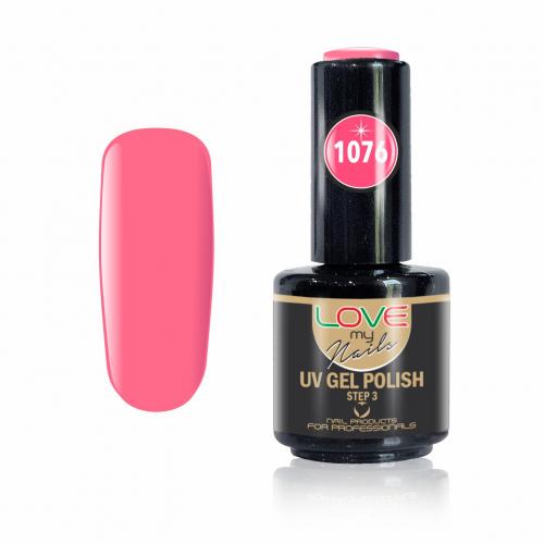 Love My Nails Ημιμόνιμο Βερνίκι Νυχιών UV/LED 1076 Φούξια Φωσφοριζέ-16ml 18003-1076