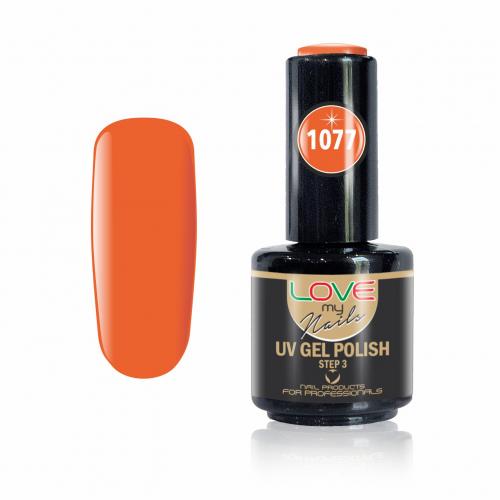 Love My Nails Ημιμόνιμο Βερνίκι Νυχιών UV/LED 1077 Πορτοκαλί Φωσφοριζέ-16ml 18003-1077