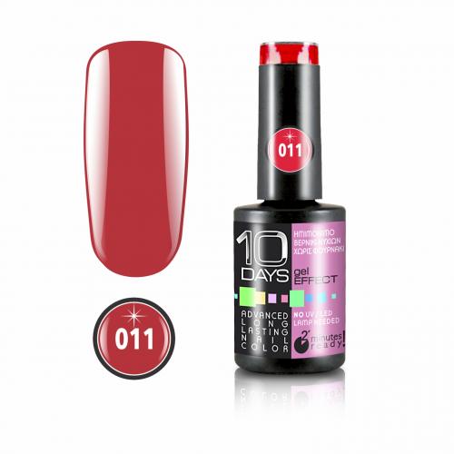 10Days Gel Effect Βερνίκι Νυχιών 011 Κόκκινο - 11ml - 18020-011