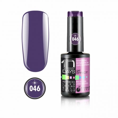 10Days Gel Effect Βερνίκι Νυχιών 046 Σκούρο μωβ - 11ml - 18020-046