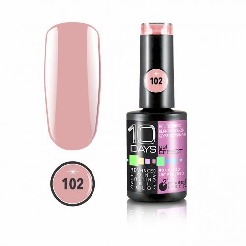 10Days Gel Effect Βερνίκι Νυχιών 102 Ροζ nude - 11ml - 18020-102