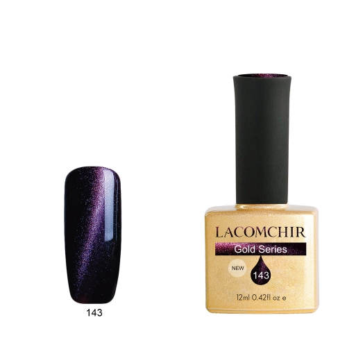 Lacomchir UV - LED Premium Gold 143 Purple Cat Eye - 12ml - 23011-143