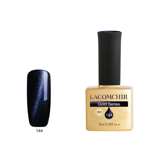 Lacomchir UV - LED Premium Gold 144 Blue Cat Eye - 12ml - 23011-144
