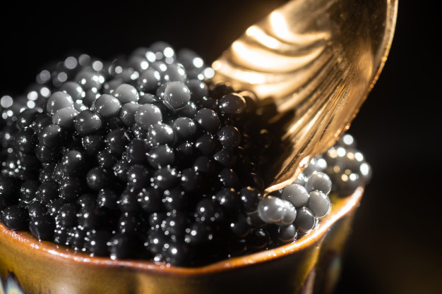 black caviar spoon close up 159160 872