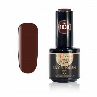 Love My Nails Ημιμόνιμο Βερνίκι Νυχιών UV/LED 1038 Καφέ Σκούρο - 16ml - 18003-1038