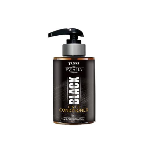 Evialia Black Conditioner Με Πρωτεΐνες Σιταριού κ Aloe Vera για ενίσχυση του χρώματος με το Black Shampoo-300ml 10100