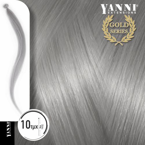 Extensions Κερατίνης Σετ 10 Τούφες Φυσική Τρίχα Γκρι - 50cm - 21105-G