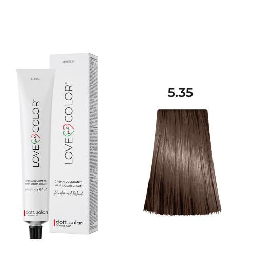 Love Me Color Βαφή μαλλιών 5.35 Καστανό Ανοιχτό Χρυσό Καφέ-100ml N10000-535