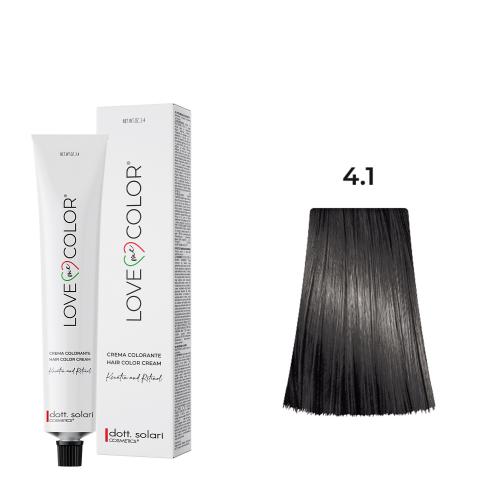 Love Me Color Βαφή μαλλιών 4.1 Καστανό Σκούρο Σαντρέ-100ml N10000-41