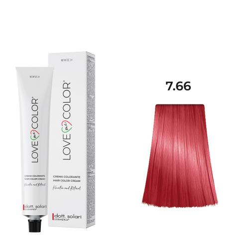 Love Me Color Βαφή μαλλιών 7.66 Ξανθό Κόκκινο Έντονο-100ml N10000-766