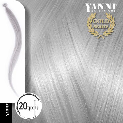 Extensions Κερατίνης Σετ 20 Τούφες Φυσική Τρίχα Ασημί / Silver - 50cm - 21101-S