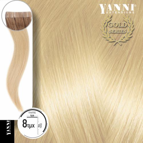 Τρέσα Φυσική Τρίχα Αυτοκόλλητη Gold Series Νο 10.0 Ξανθό Πολύ Ανοιχτό Κίτρινο-50cm 21104-10