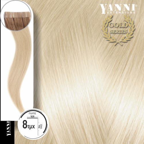 Τρέσα Φυσική Τρίχα Αυτοκόλλητη Gold Series Νο 10.00 Ξανθό Πλατινέ-50cm 21104-1000