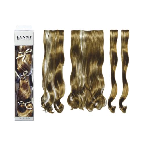 ΣΕΤ Extensions Συνθετική Μπούκλα Ξανθό 2χρωμο 45cm - 21526