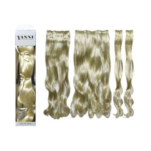 ΣΕΤ Extensions Συνθετική Μπούκλα Ξανθό 45cm - 21529