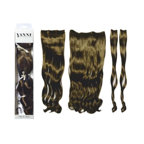 ΣΕΤ Extensions Συνθετική Μπούκλα Καστανό 45cm - 21530