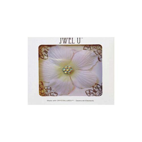 Μεταξωτή Ορχιδέα Μαλλιών Swarovski - Λευκό - 305034-01