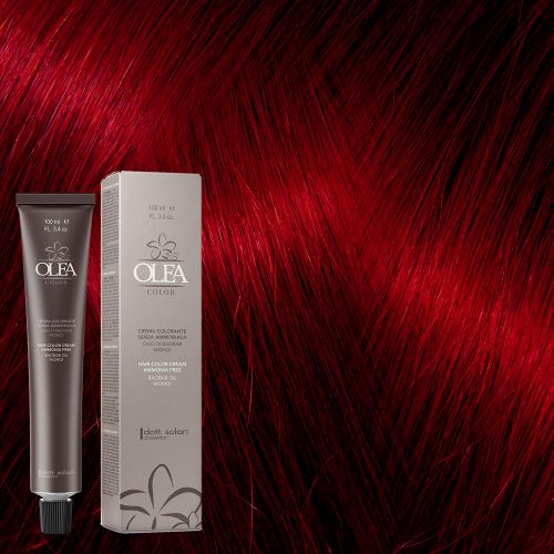 Olea Βαφή Μαλλιών Χωρίς Αμμωνία No 5.66 Καστανό Ανοιχτό Κόκκινο Ρουμπινί-100ml 10002-566