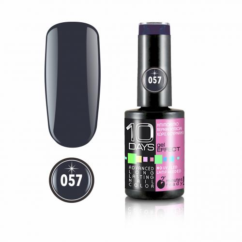 10Days Gel Effect Βερνίκι Νυχιών 057 Μπλε Μαύρο - 11ml - 18020-057