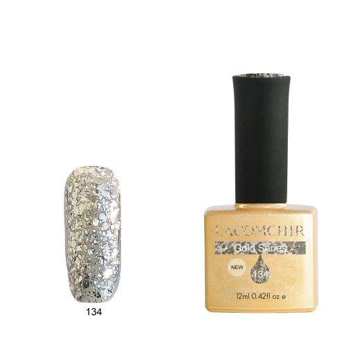 Lacomchir UV - LED Premium Gold 134 Icy Crystals - 12ml - 23010-134
